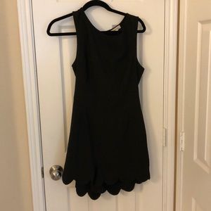 Black romper with open back